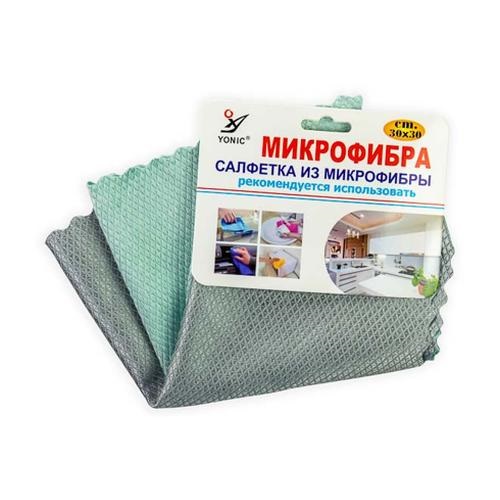 Салфетка  из микрофибры YONIC ХК 30*30см для уборки 2 штуки арт.3805-2