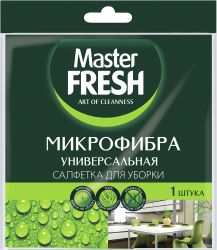 Салфетки для уборки Мастер Фреш 30*30см 1шт микрофибра универсальная