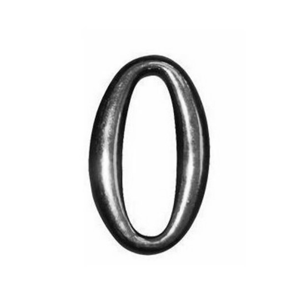 Номер дверной "0" пластик хром
