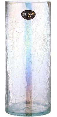 Ваза стеклянная Cracle White 35*14,6см 380-628