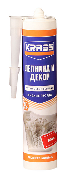 Клей монтажный лепнина и декор белый 300мл Красс Экспресс монтаж(24) 1375