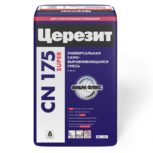 Ровнитель для пола самовыравнивающийся 25кг Церезит CN-175 (48)
