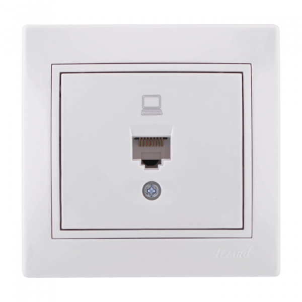 Розетка белая компьютерная 701-0202-139 LEZARD