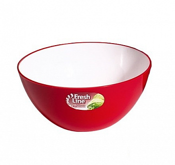 Миска 1,5л Fresh Line бело-красная М701БК *40