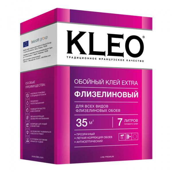 Клей для обоев флизелин Экстра 250гр Клео (20)