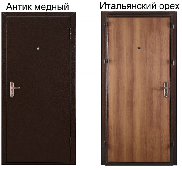 Дверь металлическая Спец PRO BMD 46мм 960х2050мм Антик медь/Итальянский орех левая