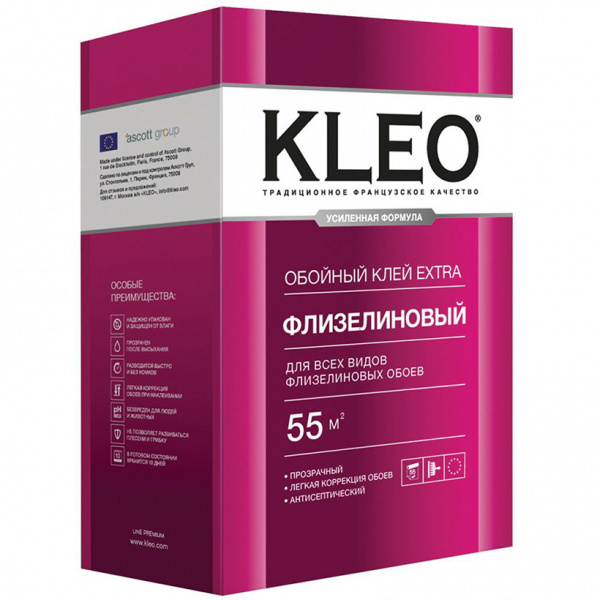 Клей для обоев флизелин 380 гр Клео Экстра (20)