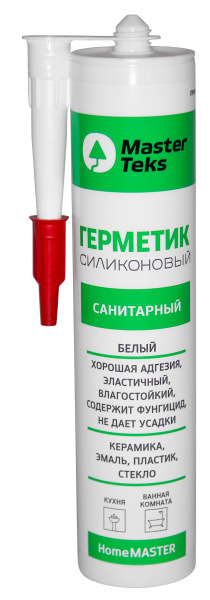 Герметик силиконовый санитарный MasterTeks HM 260 мл белый (12)