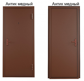 Дверь металлическая 46мм Профи PRO BMD металл/металл Антик медь 860х2060мм левая