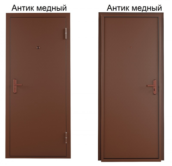 Дверь металлическая Профи PRO BMD 46мм металл/металл 860х2050мм Антик медь левая