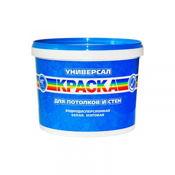 Краска в/д для стен и потолков Универсал Радуга 40кг