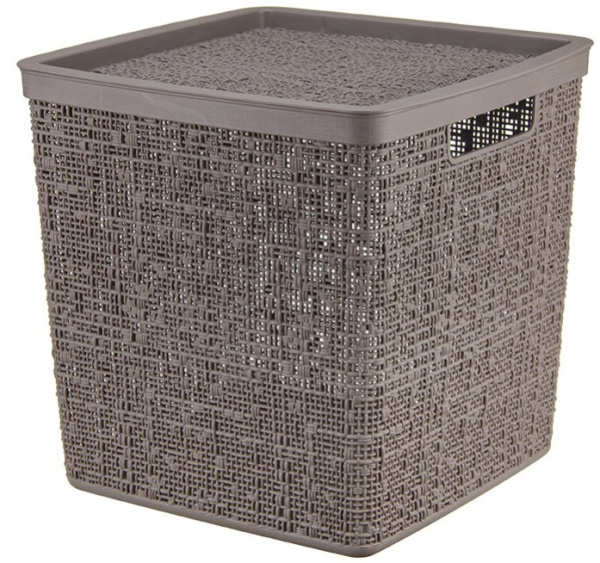 Коробка Бязь 17,0л с крышкой Французский серый М2327