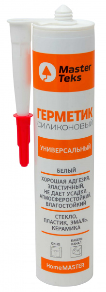 Герметик силиконовый универсальный MasterTeks HM 260 мл белый (12)
