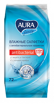Влажные салфетки 72шт антибактериальные 