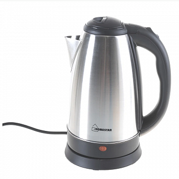 Чайник металлический электр. HomeStar HS-1010А (диск, 1,8л), 1,5кВт, промо, нерж.сталь 3582
