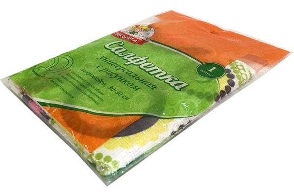 Салфетки для уборки УМНИЧКА микрофибра 30*30см универсальная 1шт SY-D-010