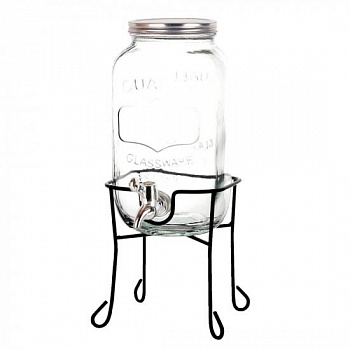 Лимонадница стеклянная+подставка 4л 4436