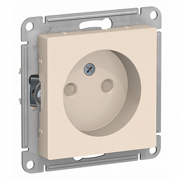 Розетка с/у с заземлением и шторками 16А бежевая ATLASDESIGN Systeme Electric (20)