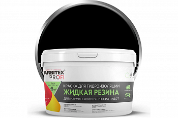 Жидкая резина  для гидроизоляции  FARBITEX ПРОФИ 1кг черный (6)