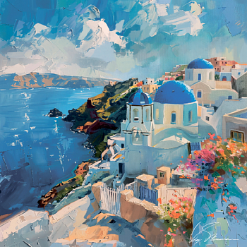  Картина 40*50 Santorini/Сарторини 
