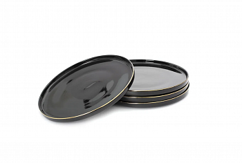 Тарелка фарфор 27см Black Gold обеденная DM3010 ХХ