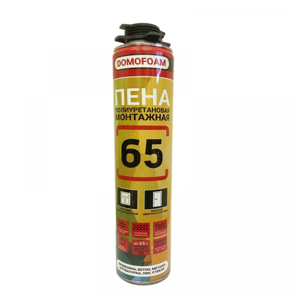 Пена монтажная DOMOFOAM PRO 65 всесезонная 750 мл