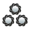 Комплект декоративных зеркал QWERTY Тулон 3 шт, D12 см, серебро