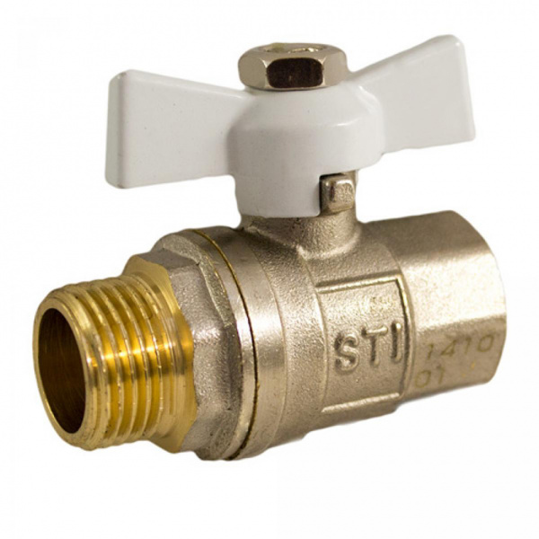 Кран шаровый 1/2" в/н бабочка STI