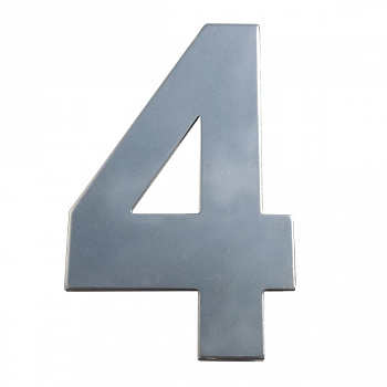 Номер дверной металл хром "4" MARLOK