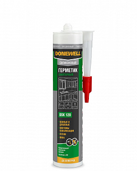Герметик силиконовый санитарный DONEWELL DSK-120 260мл прозрачный (12)