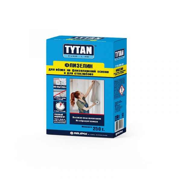 Клей для обоев флизилин с индикатором 250 гр Tytan Euro-line